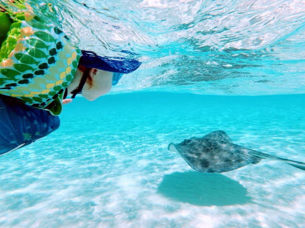 Stringray City is one of the most memorable things to do on the Cayman Islands with kids.