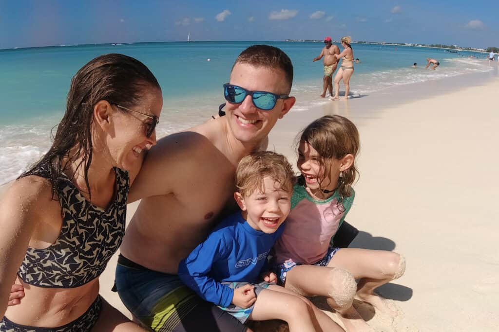 Seven Mile Beach in Grand Cayman is a beautiful stretch of soft sand for the whole family to enjoy on vacation.