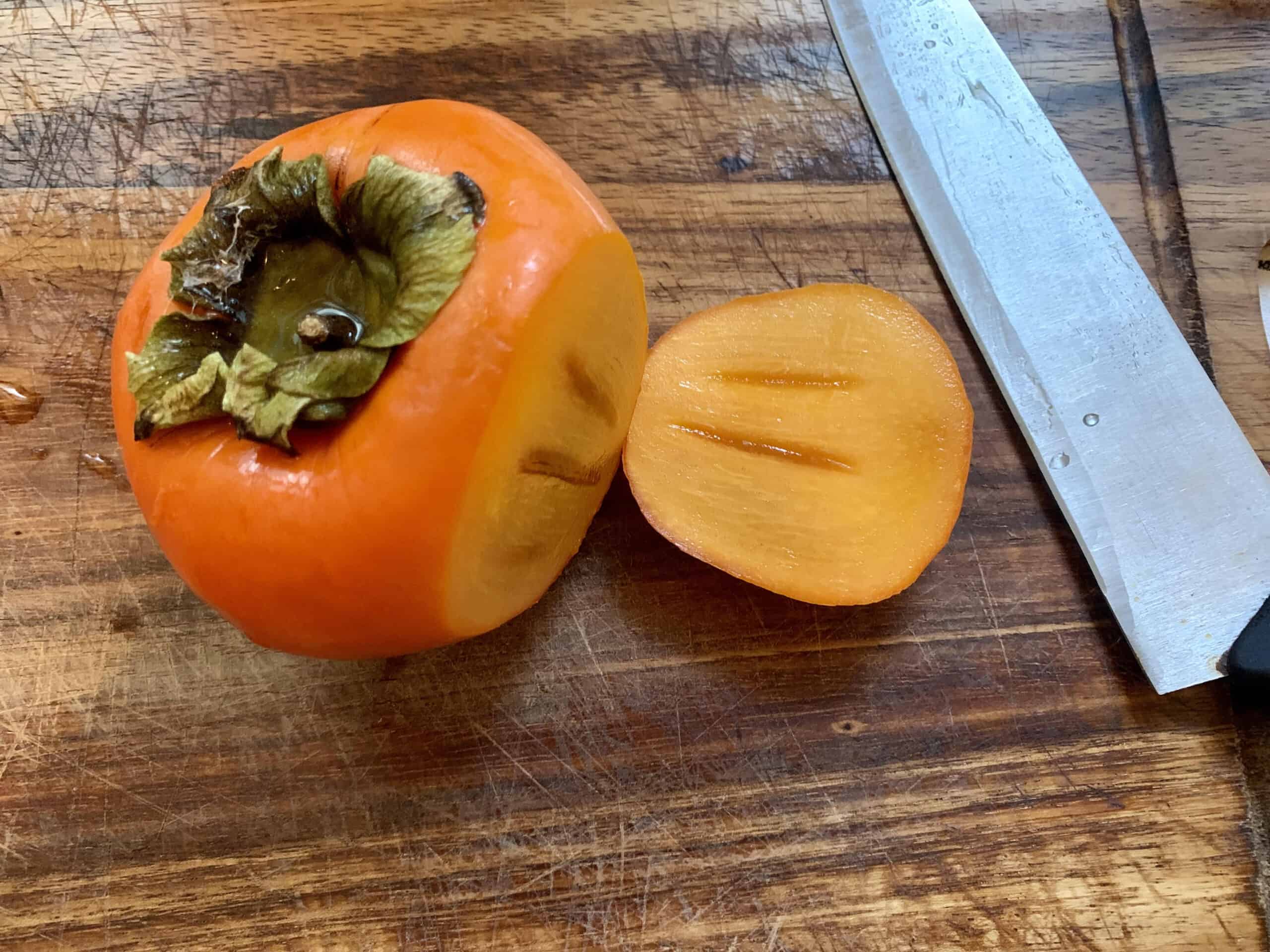 Persimmon is a delicious fruit found in Greece.