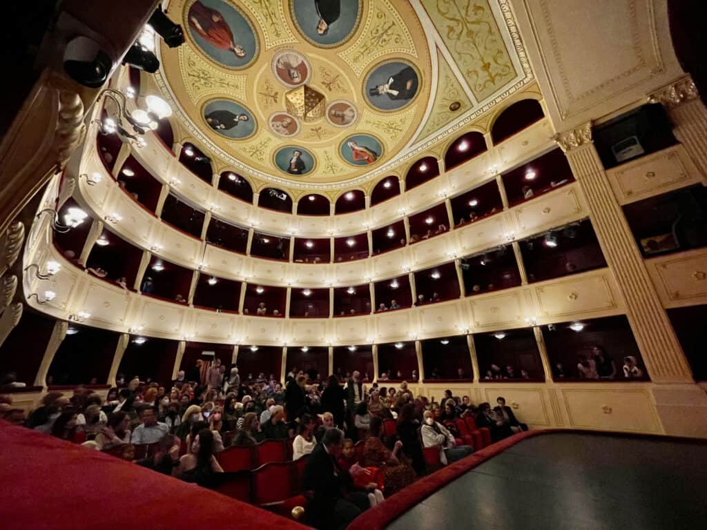 Apollon Theater in Syros, one of the best places to visit after traveling to Syros from Athens.