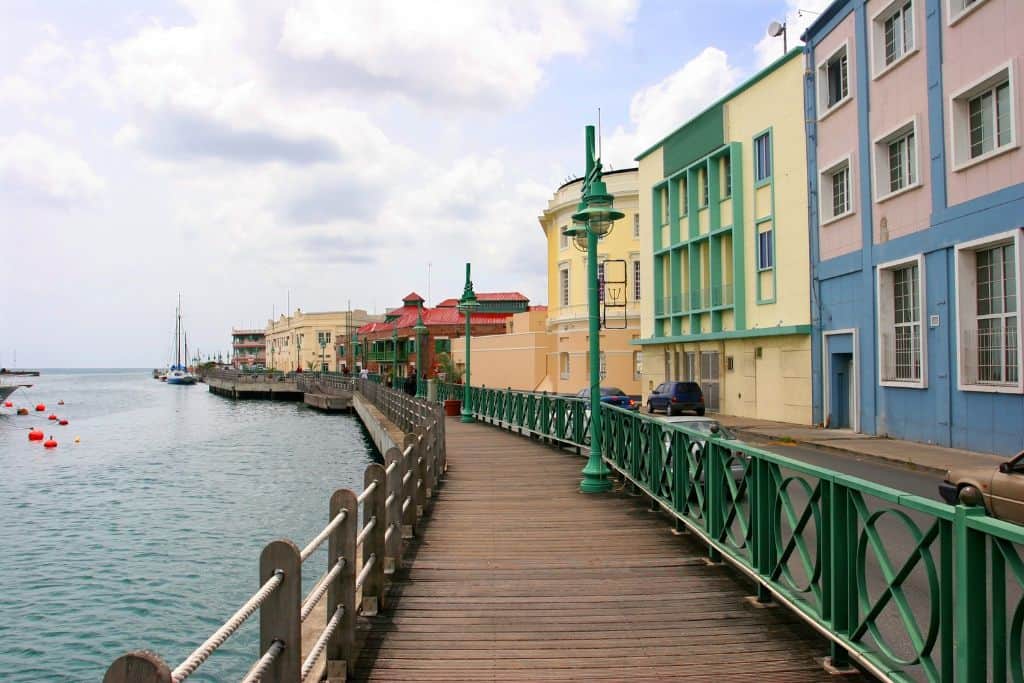 Bridgetown promenade, near where you'll find some of the best family resorts in Barbados