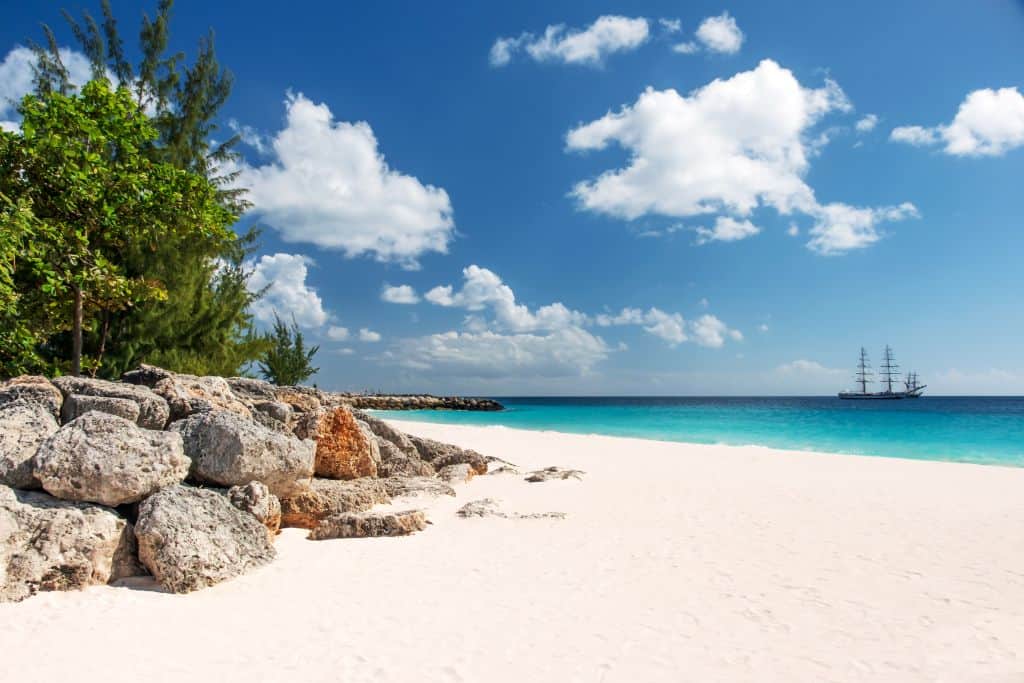 White sand beach and turquoise waters found at the best Barbados beach resorts