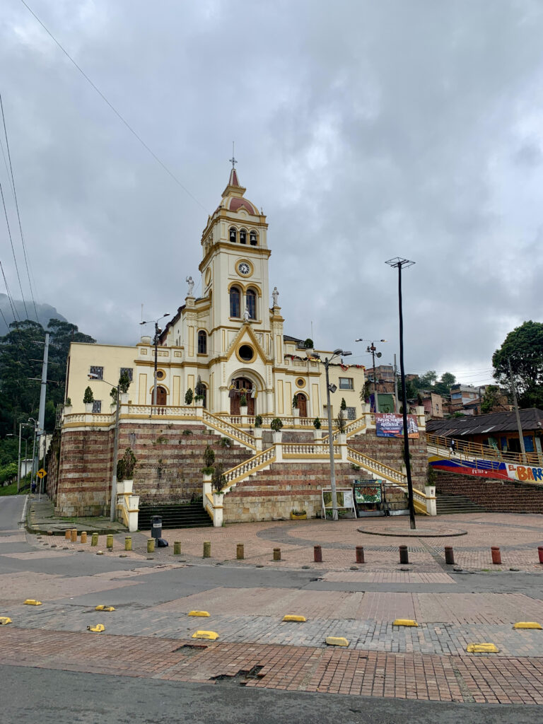 La Iglesia de Nuestra Señora de Egipto, a meeting spot to start your tour into El Barrio Egipto in Bogota Colombia.
