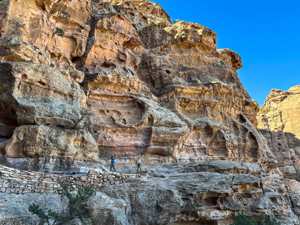 This is just some of the incredible landscape and rock formations on the Ad Deir Trail Back Route which takes you the back way into The Monastery. 