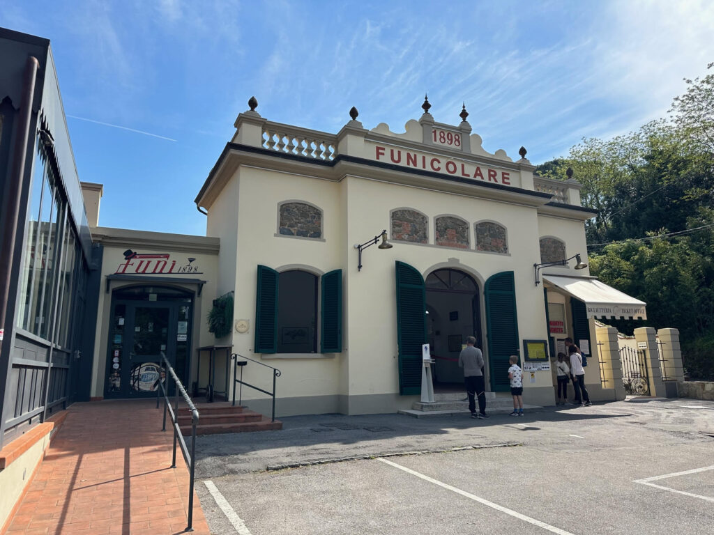 Here is the train station in one of the best towns in Tuscany called Montecatini, where you can ride the funicular train. 
