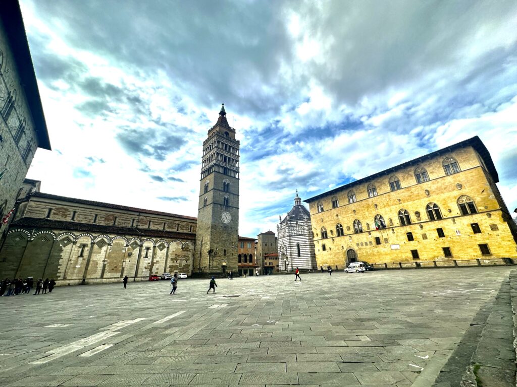 The main Piazza Duomo in Pistoia where you can visit some of the historic pilgrimage sites as well as the Wednesday and Sunday markets.
