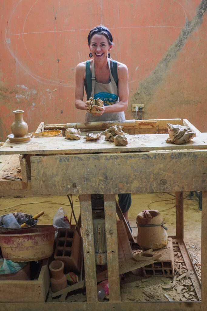 Make your own Colombian souvenir by taking a ceramics class in Raquira!