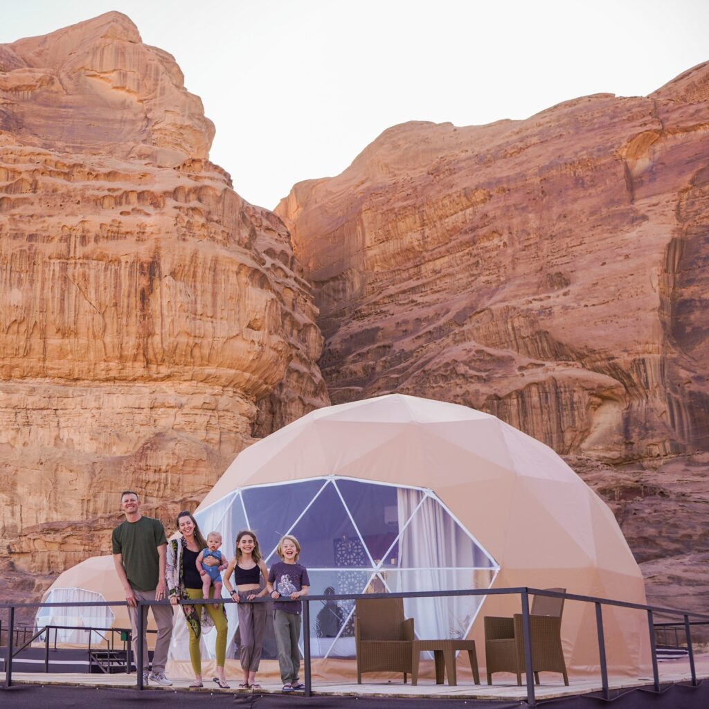 Make sure your 10 Day Jordan Itinerary includes a stay in the desert at Hasan Luxury Camp 2 in a Martian dome!