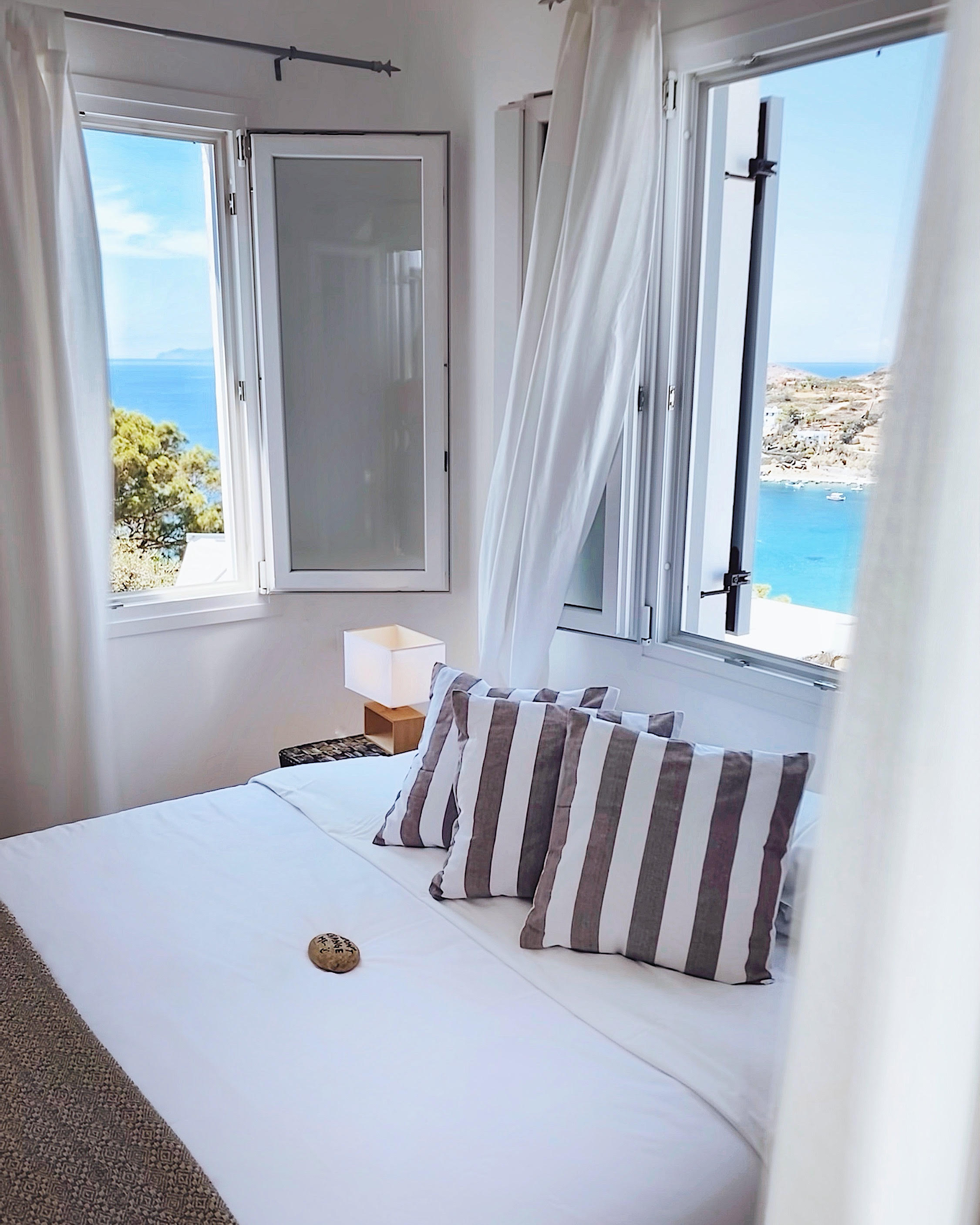 Check out this amazing views from a room at this Syros Hotel in Greece called Pino Di Loto.