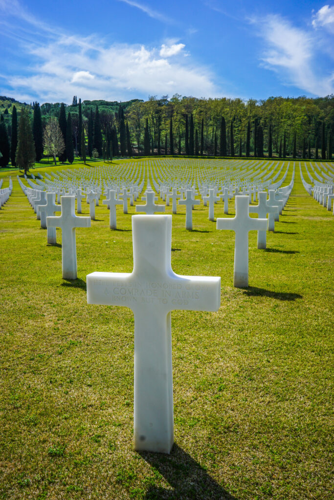 Florence American Cemetery is an easy day trip in Tuscany to understand the history of the WWII here in Italy. 
